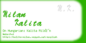 milan kalita business card